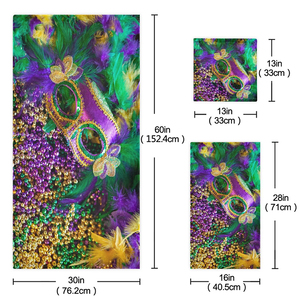 Mardi Gras nhà máy bãi biển in kỹ thuật số mặt nhanh khô tùy chỉnh bông khăn tắm - Product Image 3