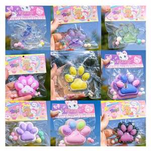 TOYSRUNNER Extra Soft Premium Grade TPR Material <b>Cat</b> Paw <b>Squishy</b> Toy Kawaii Sensory Fidget Stress Relief Therapy <b>Squishy</b> Ball - Product Image 5