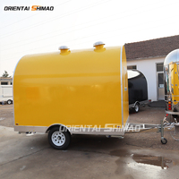 Camion de restauration en fibre de verre avec parasol, bar à glaces mobile, chariot à hot-dogs, gaufres, café, chariot de vente ambulante pour restaurant, boulangerie