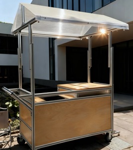 Carrito de Comida Pequeño, Quiosco Móvil con Cocina Básica para Hot Dogs, Café y Aperitivos - Product Image 1