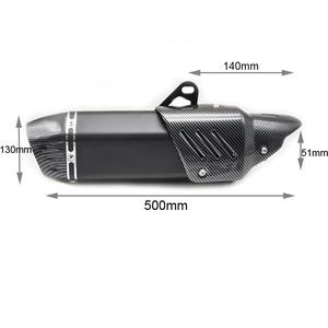 Silencieux d'échappement universel pour moto 51 mm, échappement Moto <span class=keywords><strong>DB</strong></span> <span class=keywords><strong>Killer</strong></span> pour Honda PCX125 NMAX155 FZ1N Z900 S1000RR CBR500R R6 - Product Image 2
