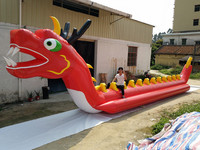 Jeux de sport aquatique fous bateau-dragon gonflable bateau banane remorquable gonflable à vendre équipement de jeu aquatique divertissements