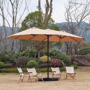Thiết kế hiện đại hai mặt Twin <span class=keywords><strong>Patio</strong></span>/Sun/bãi biển Ô nhà máy trực tiếp cho đồ gỗ ngoài trời Vườn công viên sử dụng - Product Image 2