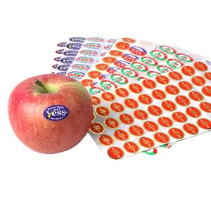 OEM Apple Fruit Shaped Stickers Vegetables Labels Personalized Print Logo Sticker