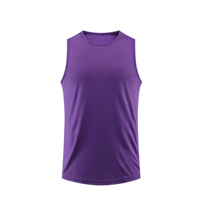 Plain Four Solid Colors Large Cuff <b>Singlet</b> Men Dry Fit Sport <b>Running</b> Vest Side Split Design Outdoor Gym tank Top - Product Image 6