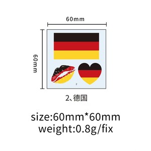 Adesivi per Tatuaggi Impermeabili con Bandiere Nazionali di Paesi del Mondo, Calcio, Messico, Canada, Vendita all'Ingrosso - Product Image 3