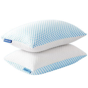 Hot Seller Non-Toxic Customizable Queen Size Adjustable Loft Pillows Shredded Memory Foam Washable Bamboo Cooling <strong>Gel</strong> Geometric - Product Image 1