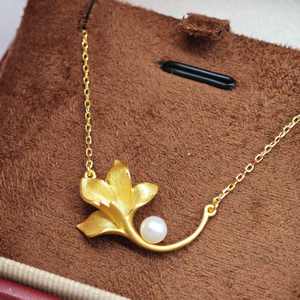 قلادة فضية عيار 925 مطلية بالذهب من <span class=keywords><strong>UM</strong></span> Jewelry بتصميم بسيط مع لؤلؤ طبيعي للمياه العذبة، هدية للخطوبة والزفاف والحفلات للجنسين NGTC - Product Image 5