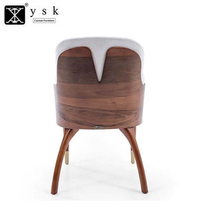 Chaise dinante de finition tapissée et tuftée par tissu arrière en bois de luxe commercial pour le DC-1755 de pièce de VIP de restaurant - Product Image 3