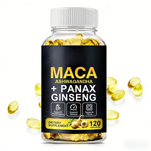 Cápsulas <span class=keywords><strong>de</strong></span> Maca, Ginseng y <span class=keywords><strong>Ashwagandha</strong></span> al por Mayor, Extracto <span class=keywords><strong>de</strong></span> Raíz <span class=keywords><strong>de</strong></span> Grado Clínico, Apoyo Inmunológico para Adultos, para la Memoria y el Sueño - Product Image 1