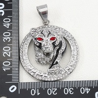 Hip Hop Acier Inoxydable Cristal Léopard Pendentif Collier Tendance Bijoux De Mode Charmes
