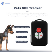 Traceur GPS intelligent pour animaux de compagnie BeiDou & GLONASS 4G étanche IP65, dispositif intelligent en temps réel avec moniteur vocal, buzzer à distance, FOTA