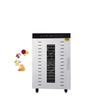 Mesin Pengering Makanan Listrik Stainless Steel (10, 16, 20, atau 32 Tray) untuk Buah, Sayuran, Kacang, Dendeng dengan Timer Digital