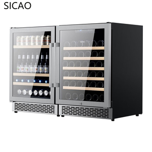 Rượu Vang Tủ Lạnh Nhà Bếp Làm Lạnh Hiển Thị Bia 2 Cửa Đồ Uống Có Thể Mát Tủ Lạnh Tủ Đông Cooler Tủ Lạnh Cửa Kính Được Xây Dựng Trong - Product Image 2
