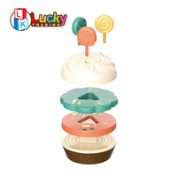Jouets Lucky Toys pour enfants : Jeu d'imitation de service de thé de l'après-midi avec gâteau et beignets