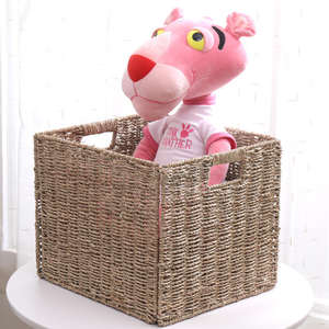 Cestas de Almacenamiento de Hierba Marina de Vietnam, Cestas Tejidas de Hierba Marina para Organizar, Contenedores de Almacenamiento Naturales Apilables con Asas - Product Image 1