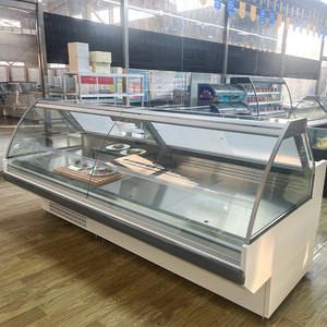 Thương mại siêu thị tủ lạnh phục vụ Over Counter Deli trường hợp <span class=keywords><strong>Showcase</strong></span> thịt làm lạnh với lưu trữ - Product Image 5