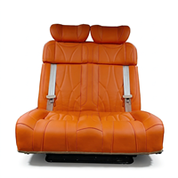Banc de van 2 places sur mesure en cuir Nappa orange, rabattable et pliable, pour Mercedes Sprinter V-Class