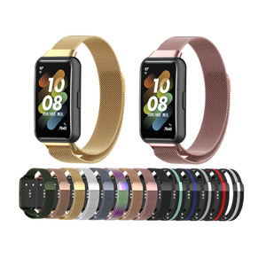 YHQ Metal Milanese Loop Strap para <span class=keywords><strong>Huawei</strong></span> <span class=keywords><strong>Band</strong></span> <span class=keywords><strong>7</strong></span> <span class=keywords><strong>Smartwatch</strong></span> Acero inoxidable Magnetic Watch <span class=keywords><strong>Band</strong></span> Accesorios - Product Image 1