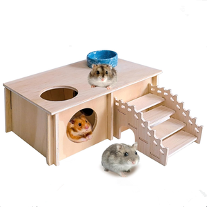 <span class=keywords><strong>Maison</strong></span> <span class=keywords><strong>de</strong></span> hamster en bois d'intérieur personnalisable, amovible, facile à installer, cachette, endroit <span class=keywords><strong>de</strong></span> <span class=keywords><strong>repos</strong></span> à vendre - Product Image 1