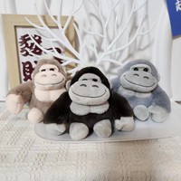Porte-clés Peluche Gorille Réaliste Adorable, Pendentif pour Sac à Dos, Jouet en Peluche Singe Doux, Cadeau pour Enfants