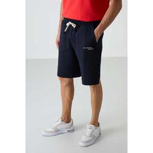 Conjunto de Pantalones Cortos Oversize de Algodón Azul Marino para Hombre Fiesta, Transpirables 85250 - Product Image 4