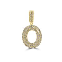 Colgante de Oro de 14k con Diamantes Incrustados, Letra O Inicial, para Collar, Estilo Universitario, Hip-Hop, a un Precio Razonable