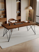 Table à thé personnalisable en bois massif de style nordique, bureau d'ordinateur, bureau simple pour la maison, bureau de chambre, bureau d'étude, grand bureau de travail