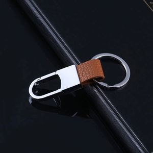 High End Good Quality Men's Key Chain Leather Keychain Metal Car Keyring Activity <b>Small</b> <b>Gift</b> Custom Promotional <b>Gifts</b> - Product Image 6