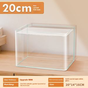 Serbatoio acquatico in vetro Super trasparente piccolo acquario da tavolo ecologico serbatoio di tartaruga <span class=keywords><strong>per</strong></span> soggiorno in scatola - Product Image 6