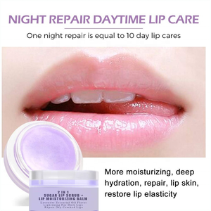 2 In 1 <span class=keywords><strong>Baume</strong></span> à lèvres rose éclaircissant au collagène pour les lèvres très foncées <span class=keywords><strong>Hydratant</strong></span> Masque de sommeil Soin des lèvres gercées sèches foncées Gommage au sucre - Product Image 3