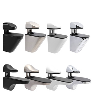 Glass Clamp Zinc Alloy Durable Modern Simple Style Shelf Support Connector - Product Image 2