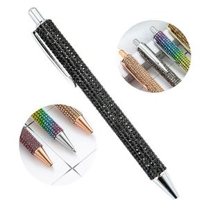 Promotional Multi-Color Press Diamond Metal <b>Ballpoint</b> <b>Pen</b> With Spot Rhinestone for Student Stationery Gift - Product Image 1