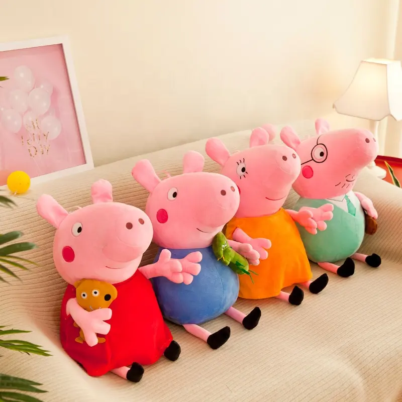 Più popolare famoso cartone animato bambole di peluche Anime Peppas peppa rosa maiale giocattoli di peluche per i bambini