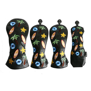 Wholesale Custom <b>Golf</b> Club Covers Black White Green PU Leather Waterproof Driver/Fairway/Hybrid Protective Cover - Product Image 3