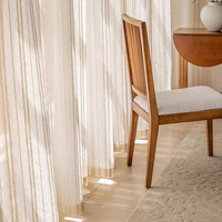 Voilage translucide en lin et tulle de style japonais pour salon/chambre, personnalisable, vente en gros pour maisons d'hôtes