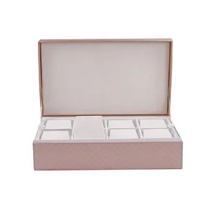 Hot Selling Custom Women's Ring Necklace and Earring Organizer PU Leather Jewelry Storage Box with Wood Material