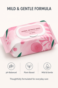 Lingettes intimes féminines, lingettes nettoyantes humides pour l'hygiène menstruelle des femmes, vente en gros, soins pour adultes - Product Image 2