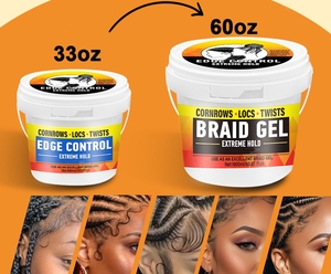 Cire coiffante pour tresses en grand format, pour cheveux secs et crépus, pour tresses africaines, locs et twists, tenue extra forte - Product Image 5