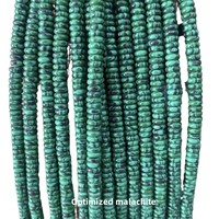 Perles d'espacement en pierre naturelle Abacus 2*6mm, 160 pièces/brin, perles lâches pour la fabrication d'accessoires de bijoux DIY