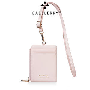 Nouveau porte-cartes multicolore à suspendre avec fermeture éclair, porte-monnaie zippé, sac portable pour cartes et documents d'identité à suspendre au cou - Product Image 5