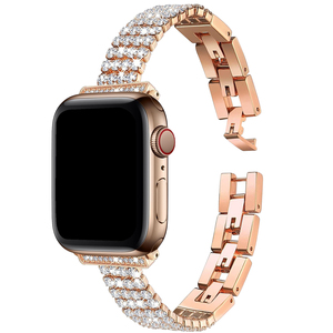 <span class=keywords><strong>Cinturino</strong></span> di Lusso in Acciaio Inossidabile per Smartwatch, Brillante con Strass, Elegante per Donne, Compatibile con <span class=keywords><strong>Apple</strong></span> <span class=keywords><strong>Watch</strong></span> 41mm 45mm - Product Image 4