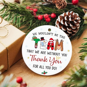 Ornement de Noël en céramique 2025 – Cadeau de remerciement pour femmes, supérieures, équipes, collègues – Décoration de fêtes - Product Image 5