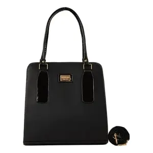 Bolsa de Cosméticos Negra para Mujer Fana Cruz M3868, Estilo Elegante Mediano, Cierre de Cremallera, Estuche de Microfibra y Cuero Sintético - Product Image 4