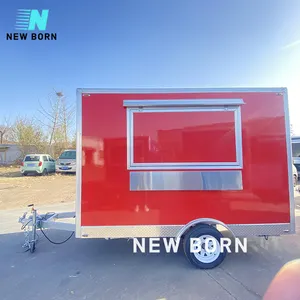 New born Customize Multi-function Barbecue Hot Dog Pizza Mini Donut Food Cart Churros Portable Food trailer