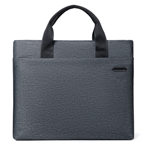 Sacoche d'ordinateur portable Oxford imperméable, mallette de bureau portable multi-couches avec poignée, organiseur souple pour réunions et rangement - Product Image 2