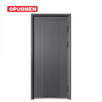 Porte de Sécurité Extérieure Moderne en Alliage d'Aluminium de Luxe Personnalisée, Ignifugée, pour Villas, Appartements, Centres Commerciaux, Entrées de Hall et Hôtels