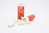Bonbons à mâcher en poudre fourrés au xylitol saveur citron naturel, emballés en vrac, en boîte, pour la revente