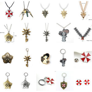 Collier de Resident Evil Lady Dimitrescu Parapluie Porte-clés Broche Périphériques de jeu Mousqueton en métal Porte-clés mousqueton unique - Product Image 1