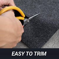 Tapis en velours noir pour haut-parleur, tapis de sous-boîte, auto, camping-car, bateau, marine, camion, matériau en tissu feutre de coffre de voiture